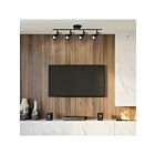 Projecteur sur rail ajustable Canarm POLO IT622A04BK10 4-lumières 200W noir mat