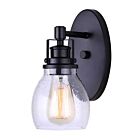 Luminaire de Vanité Canarm IVL705A01BK Carson 1-lumière 100w Noir mat