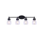 Luminaire de Vanité Canarm IVL705A04BK Carson 4-lumières 400w Noir mat