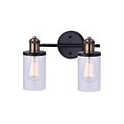 Vanity Light CECILIA Canarm IVL745A02BKG 120W 2-Lumières