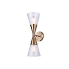 Applique murale Canarm LILLIAN IWF1101A02GD 120W 2 lumières or