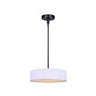Canarm Carmynn LCH288A16BK Noir mat et marron brossé Lustre à tige LED