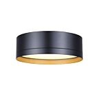 Canarm Kyrie LFM285A12BK Noir mat avec intérieur peint en or Plafonnier LED