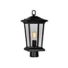 Tête de lanterne d'extérieur CWI Lighting Leawood 0413PT8-1-101 60W 1 lumière noir
