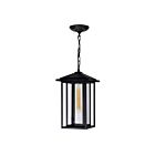 Éclairage d'extérieur suspendu CWI Lighting Crawford 0417P9-1-101 60W 1 lumière noir
