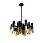 Lustre CWI Lighting Anem 1015P26-19-129 1140W 19 lumières noir mat et or satiné