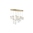 Lustre LED CWI Lighting Carolina 1090P40-10-620-O 85W feuille d'or