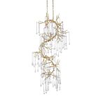 Lustre CWI Lighting Anita 1094P26-12-620 480W 12 lumières feuille d'or