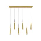 Lustre sur Tige CWI Lighting 1103P40-6-602 20W Or Satiné