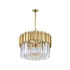 Lustre CWI Lighting Deco 1112P24-7-169 420W 7 lumières médaillon or
