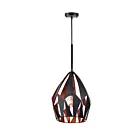 Suspendu CWI Lighting Oxide 1114P12-1-271 60W 1 lumière noir + cuivre