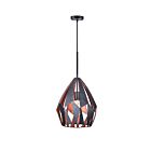 Lustre CWI Lighting Oxide 1114P16-1-271 60W 1 lumière noir + cuivre