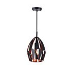 Suspendu CWI Lighting Oxide 1114P8-1-271 60W 1 lumière noir + cuivre