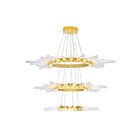 Lustre CWI Lighting Collar 1121P48-63-602 2520W 63 lumières or satiné