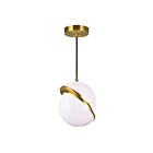 Suspendu CWI Lighting Gemini 1148P10-1-624 10W 1 lumière laiton