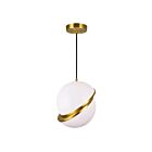 Suspendu CWI Lighting Gemini 1148P12-1-624 10W 1 lumière laiton