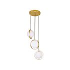 Lustre LED CWI Lighting Da Vinci 1153P16-3-169 21W 3 lumières laiton
