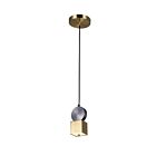 Suspendu LED CWI Lighting Saleen 1156P4-625 4W laiton + noir