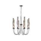 Lustre CWI Lighting Meduse 1203P21-8-613 480W 8 lumières nickel poli