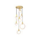 Lustre LED CWI Lighting Anello 1214P28-7-236 40W chêne blanc
