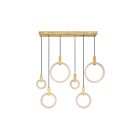 Lustre LED CWI Lighting Anello 1214P52-6-236-RC 42W chêne blanc