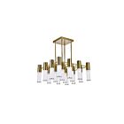 Lustre CWI Lighting Pipes 1221P20-16-625 80W 16 lumières laiton