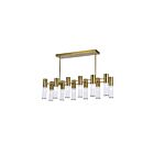 Lustre CWI Lighting Pipes 1221P32-12-625 60W 12 lumières laiton