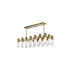 Lustre CWI Lighting Pipes 1221P38-21-625 105W 21 lumières laiton