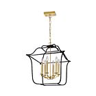 Lustre CWI Lighting Tudor 1223P20-6-602 360W 6 lumières or satiné et noir