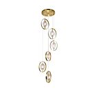 Lustre CWI Lighting Iris 1224P21-6-625 240W 6 lumières laiton