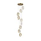 Lustre CWI Lighting Iris 1224P24-9-625 360W 9 lumières laiton
