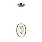 Suspendu CWI Lighting Iris 1224P8-1-625 40W 1 lumière laiton