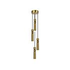 Mini Suspendu CWI Lighting 1225P9-4-625 4-lumières 80W Laiton