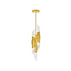 Suspendu CWI Lighting Croissant 1269P7-6-602 360W 6 lumières or satiné