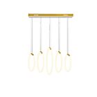 Lustre CWI Lighting Hoops 1273P23-5-602-RC 210W 5 lumières or satiné
