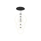 Lustre CWI Lighting Hoops 1273P35-6-101-R 420W 6 lumières noir