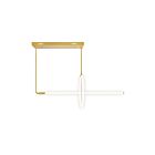 Lustre CWI Lighting Hoops 1273P40-2-602-RC 44W 2 lumières or satiné