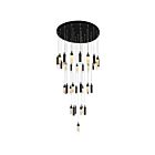 Lustres LED CWI Lighting 1606P33-37-101 Olinda 74W Noir
