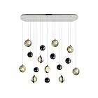 Lustres LED CWI Lighting 1673P40-9-613-RC Salvador 18W Nickel poli