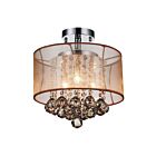 Plafonnier CWI Lighting Radiant 5062C12C (Chp + G) 120W 3 lumières chrome