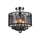Plafonnier CWI Lighting Radiant 5062C12C (Smoke + B) 120W 3 lumières chrome