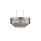 Lustre CWI Lighting Radiant 5063P26C (Smoke+ B) 240W 6 lumières chrome