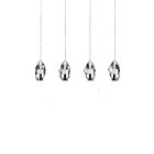 Lustre LED CWI Lighting Perrier 5077P22C-RC 8W 4 lumières chrome