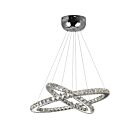 Lustre LED CWI Lighting Ring 5080P24ST-2R 15W 15 lumières chrome