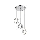 Lustre LED CWI Lighting Ring 5417P16ST-R 18W 18 lumières chrome