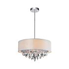 Lustre CWI Lighting Dash 5443P18C (Off White) 240W 4 lumières chrome