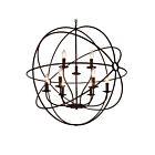 Lustre CWI Lighting Arza 5464P32DB-9 540W 9 lumières marron