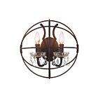 Applique murale CWI Lighting Campechia 5465W14DB-2 120W 2 lumières marron