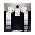 Plafonnier CWI Lighting Frosted 5479C28C-4 240W 4 lumières chrome
