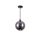 Suspendu CWI Lighting Glass 5553P10-Smoke 60W 1 lumière noir